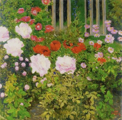 Eine Rosenhecke von Koloman Moser